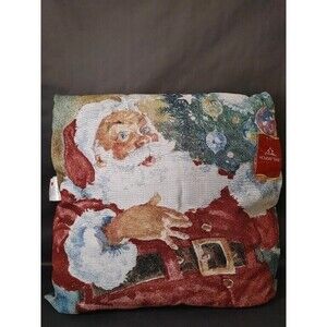 Holiday Time 2006 Santa’s Glow Christmas Large Tapestry Pillow 26" x 26" NEW